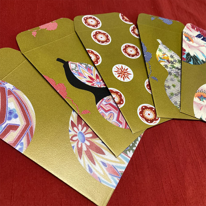 加賀友禅文様 金ぽち袋